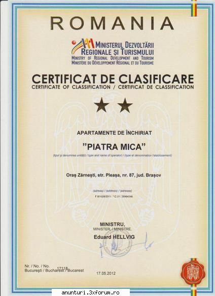 biroul de master business intocmeste pentru obtinerea de unitate turistica cu functiuni de si camere