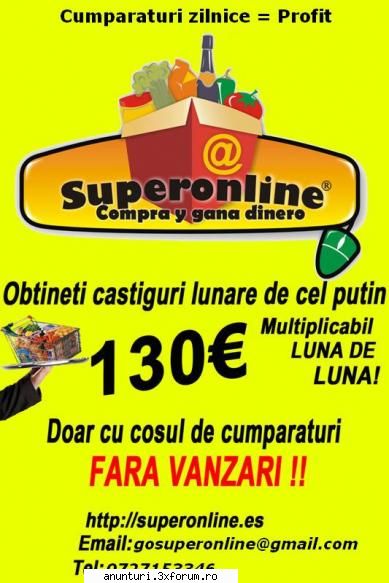 alimentele pe care le consumi zilnic pot sa devina o sursa de venit pentru familia acestui mesaj si